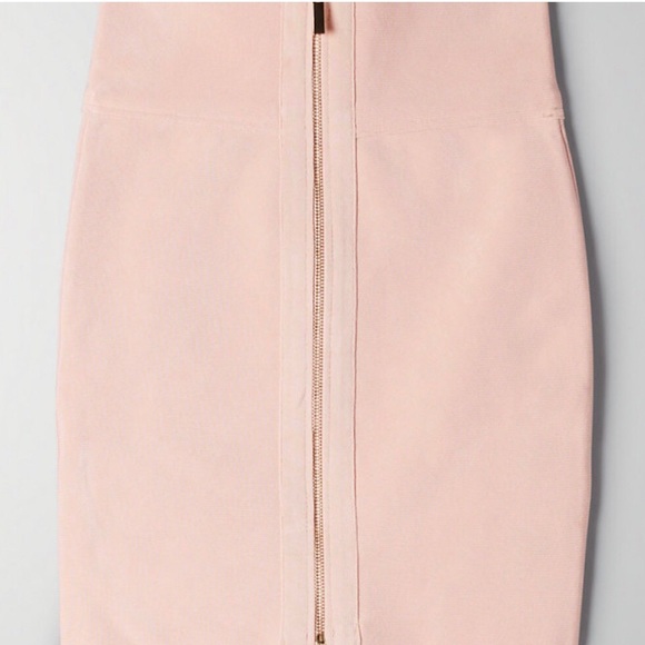 Aritzia Babaton Tempt Light Pink Petite Bandage Mini Skirt - Size XXS, 00 - Picture 3 of 9
